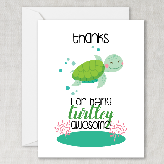Turtley Awesome Thank You Card